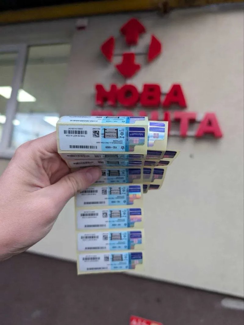 Наліпка Windows 11 Pro Фізична Наклейка ліцензія stickers COA Ключ Віндовс 11 Про Стікер Ключ Виндовс 11 Про наклейка ОРИГИНАЛ — фото 3