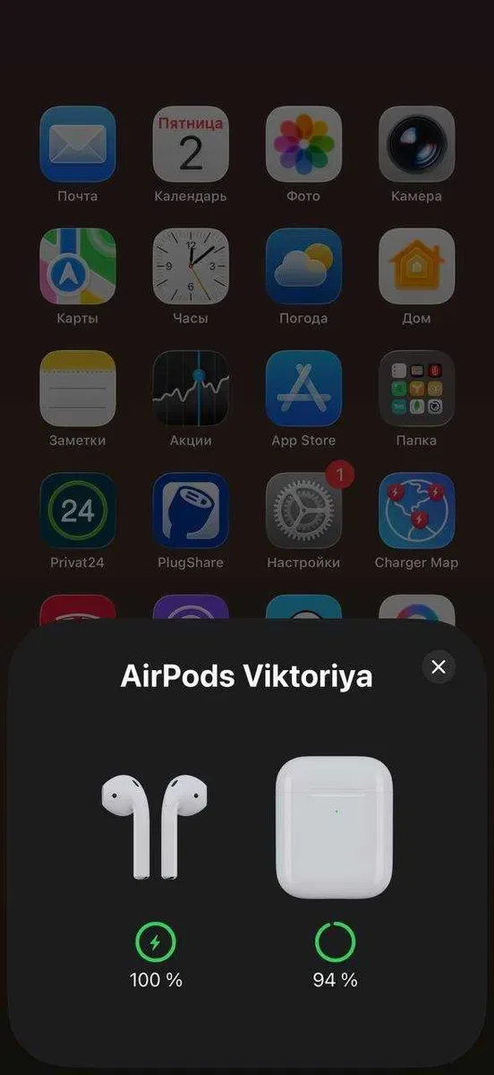 Навушкники airpods 2 (a1602) + ПОДАРУНОК КЕЙС МакФлури — фото 2