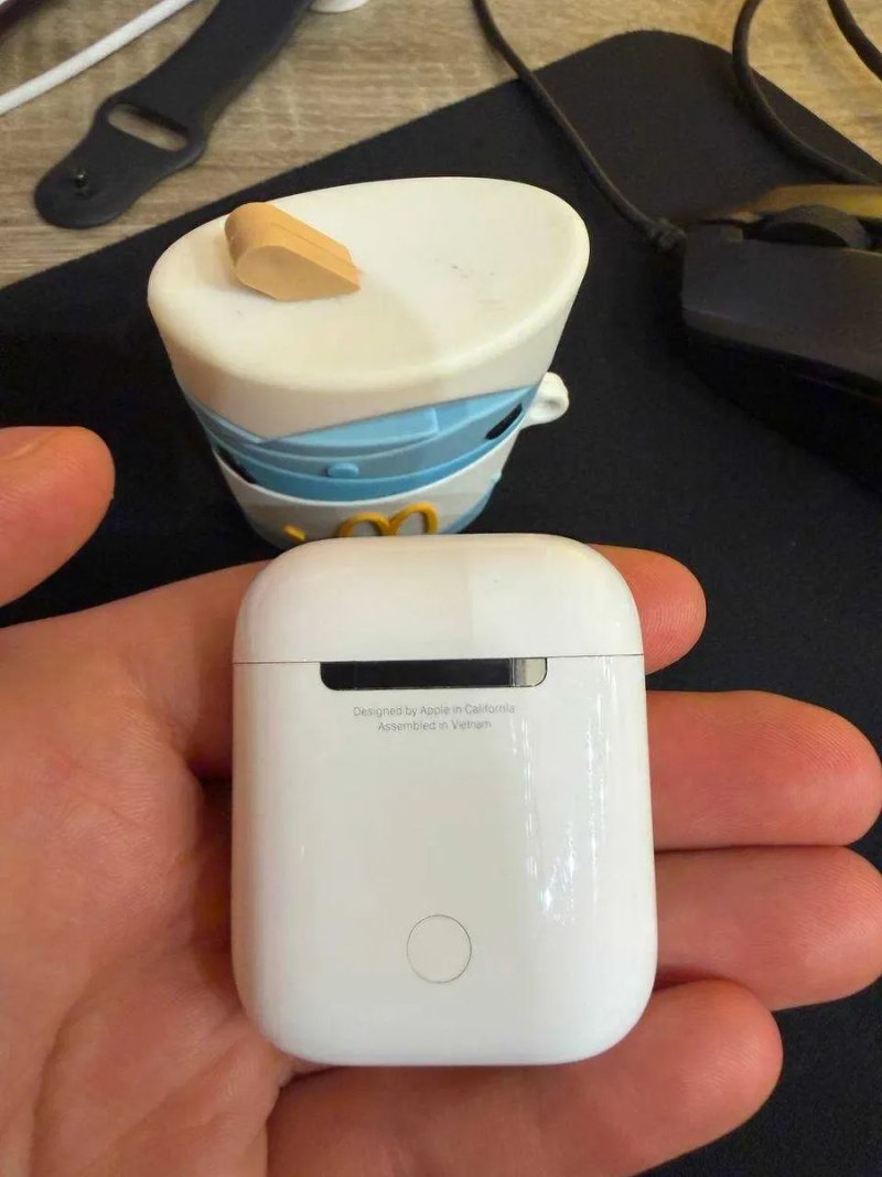 Навушкники airpods 2 (a1602) + ПОДАРУНОК КЕЙС МакФлури — фото 3