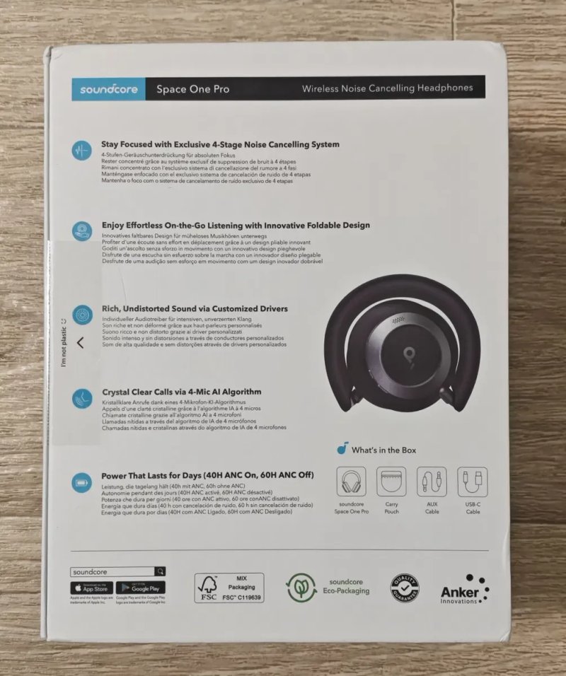 Навушники Anker SoundCore Space One Pro (Black) — фото 2