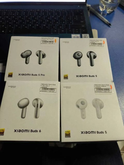 Навушники Xiaomi Buds 5(Graphit Black, White), 5 Pro BT Titan Grey, 6 Titan Grey