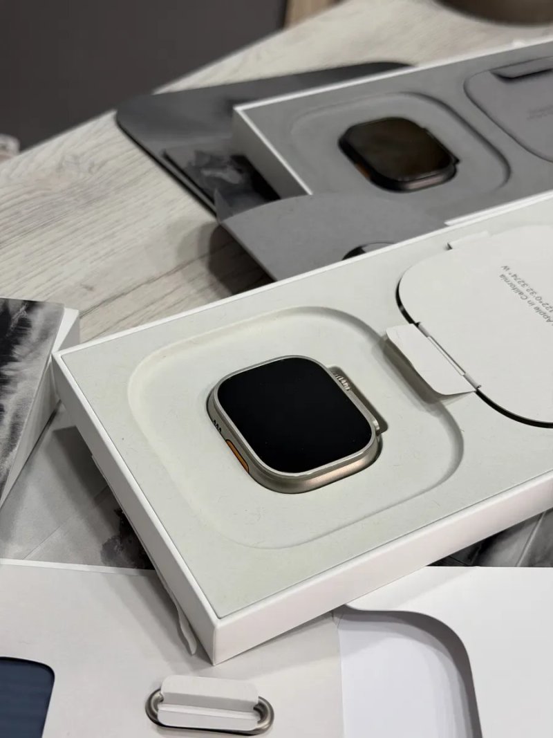 New open/box apple watch ultra 3 49mm black/natural titanium — фото 2