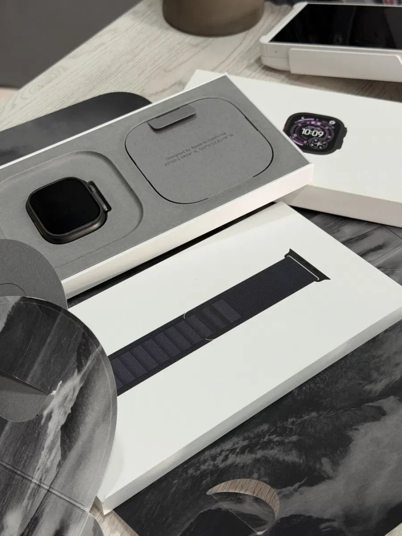 New open/box apple watch ultra 3 49mm black/natural titanium — фото 5