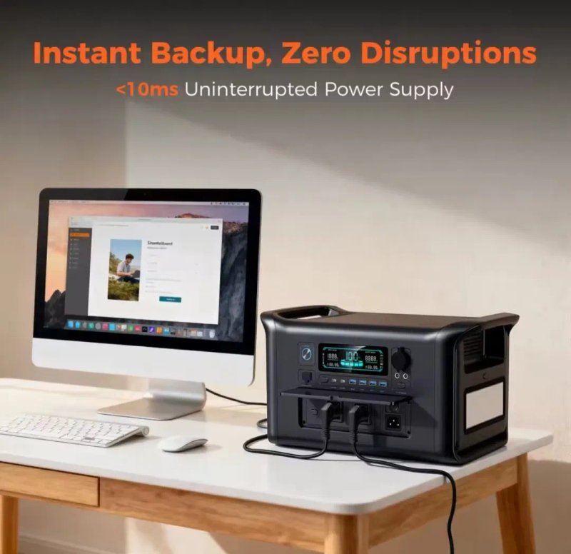 Нова станція 1800W/ 1024Wh / LiFePO4 / БДЖ/UPS/ зарядка за 1 год — фото 5