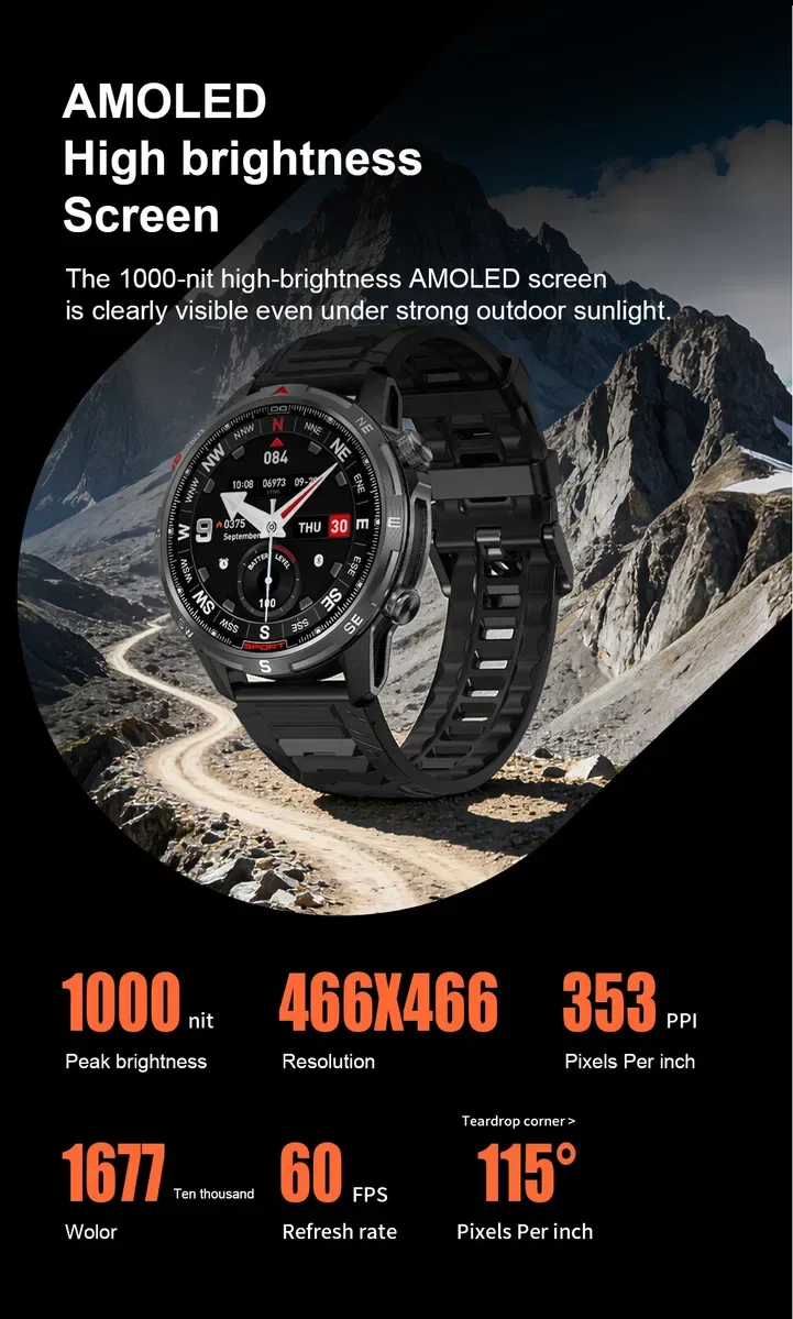 Новинка 2026 року. Тактичний смарт годинник TANK G10 Ultra Special Edition. Пам'ять 2 GB + Compass  + GPS, OFFLINE Google Maps. — фото 6