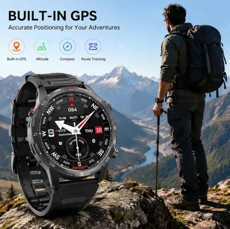 Новинка 2026 року. Тактичний смарт годинник TANK G10 Ultra Special Edition. Пам'ять 2 GB + Compass  + GPS, OFFLINE Google Maps. — фото 8