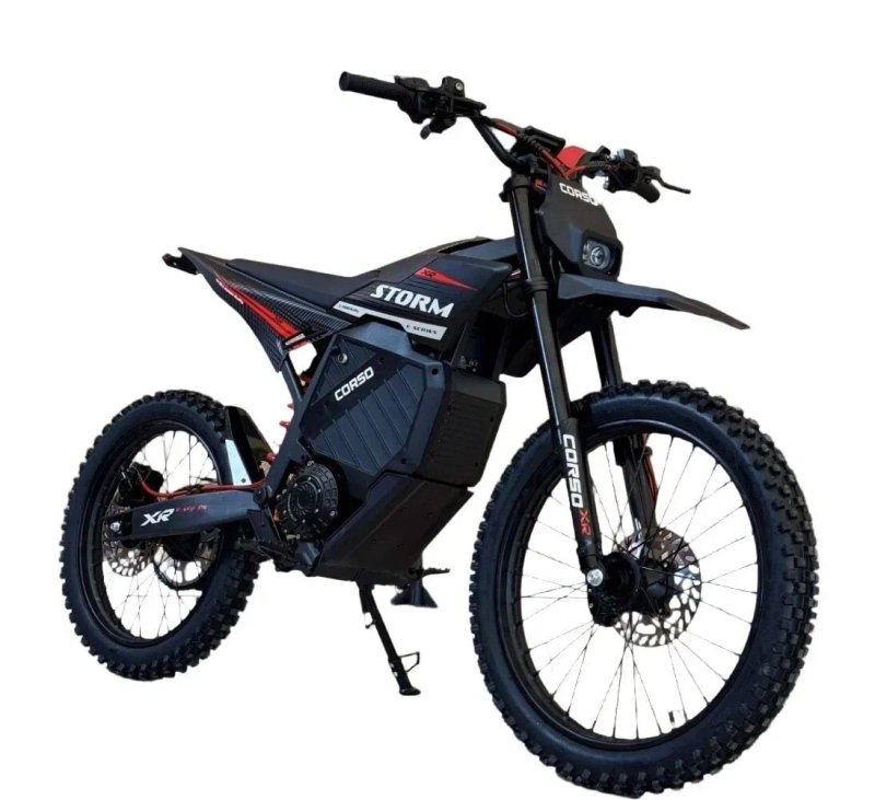 Новинка! Доставка безкоштовна!Діртбайк електричний Corso Storm E-3000 Rally SM-30668 (1)) рама сталева, двигун 2999W, акумулятор літієвий 72V27AH, — фото 2