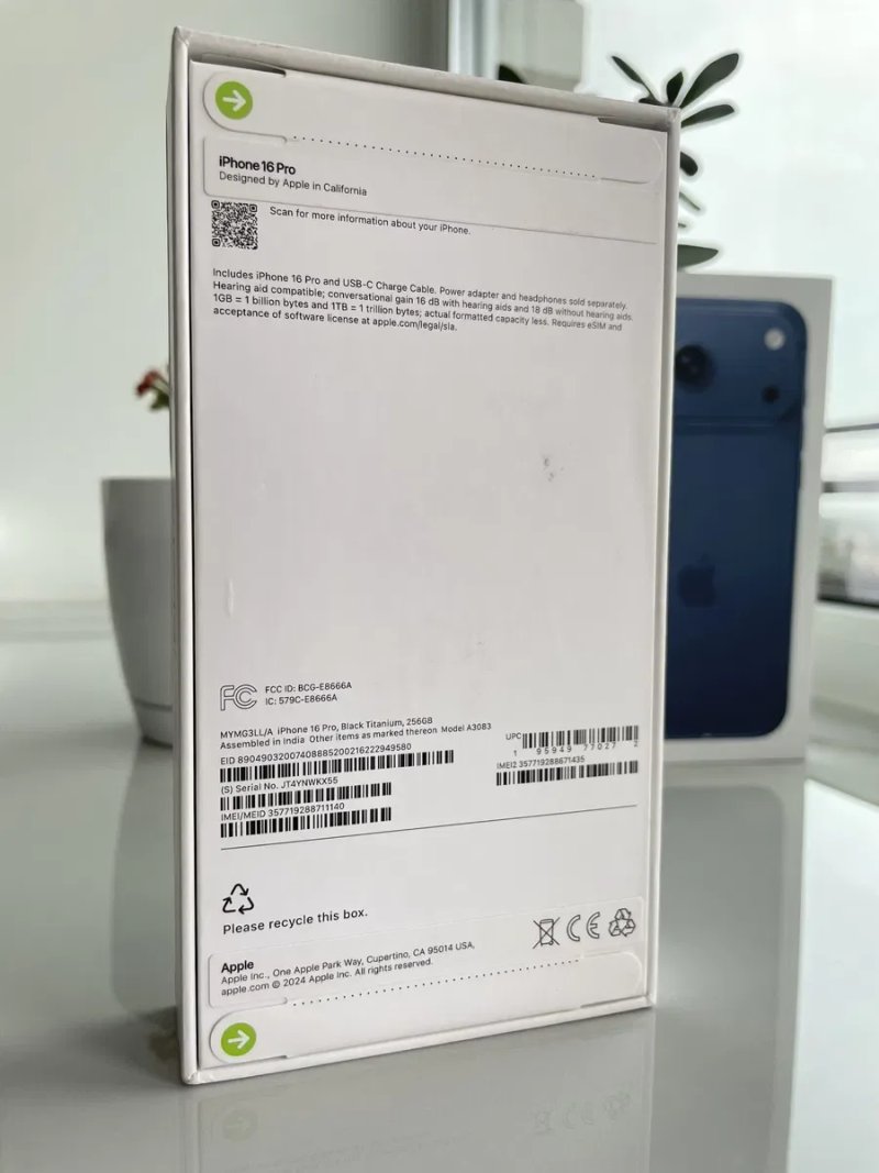 НОВИЙ Apple iPhone 16 Pro Black 256 Gb Never Lock — фото 3