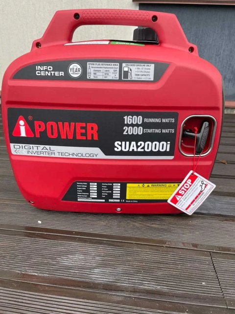 Новий інверторний бензиновий генератор 2.0 кВт A-iPower SUA2000i з Німеччини. Для квартири. Мідна обмотка. Вага 21 кг. Знижка 10% для ЗСУ та УБД.