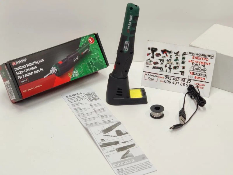 Новий оригінал акумуляторний паяльник з Німеччини PARKSIDE PLKA 4/паяльна станція/аккумуляторный — фото 5