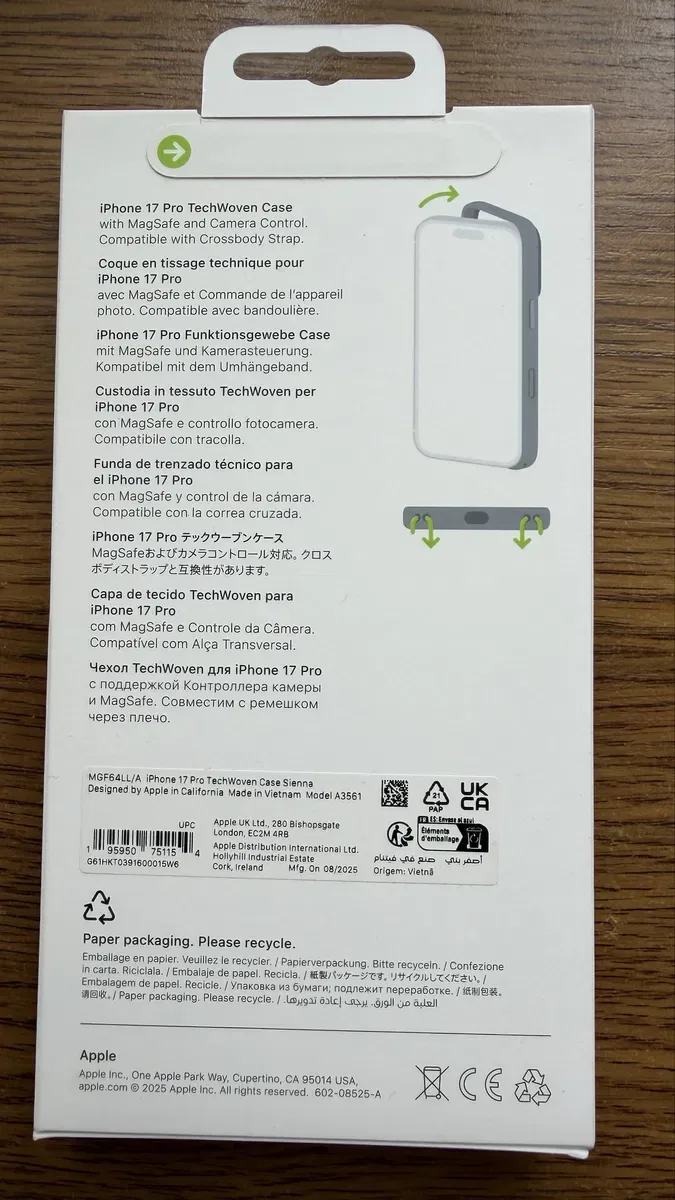 НОВИЙ ОРИГІНАЛ Apple iPhone 17 Pro MAX & 17 Pro Black Sienna Silicone Clear TechWoven Case Чохол — фото 6