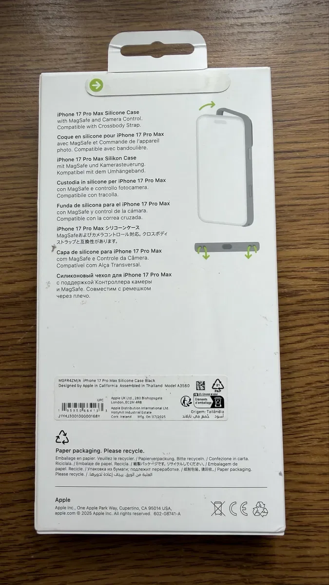 НОВИЙ ОРИГІНАЛ Apple iPhone 17 Pro MAX & 17 Pro Black Sienna Silicone Clear TechWoven Case Чохол — фото 8