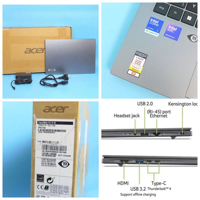 НОВИЙ Преміум Ультрабук Acer TravelMate X4 14 AI | 1TB SSD | 100% sRGB | Потужний та легкий!НОВЫЙ Премиум Ультрабук Acer — фото 8