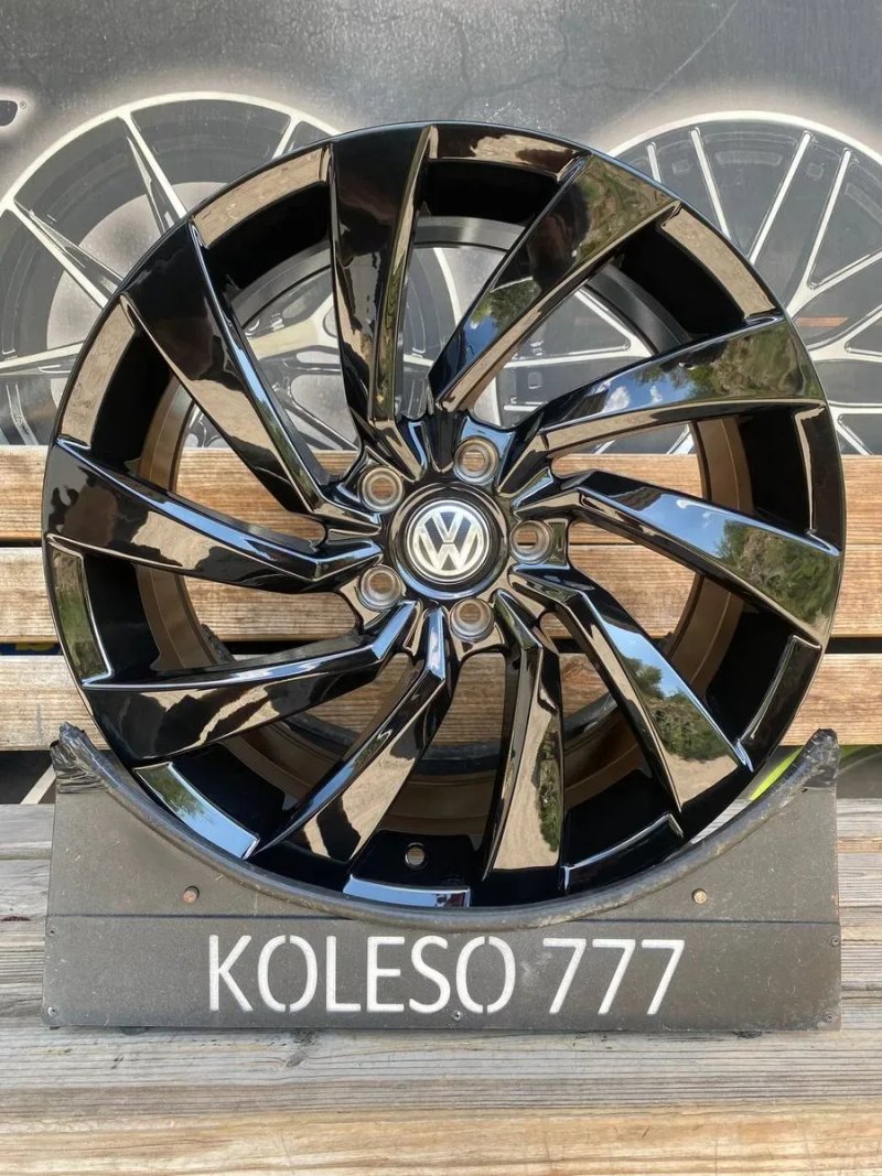 777 Новые черные диски R18 5/112 VW Passat Arteon Jetta Skoda Superb O — фото 4
