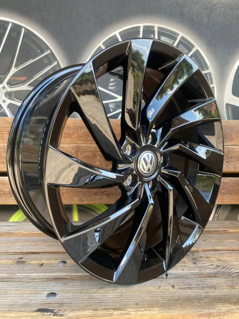 777 Новые черные диски R18 5/112 VW Passat Arteon Jetta Skoda Superb O — фото 6