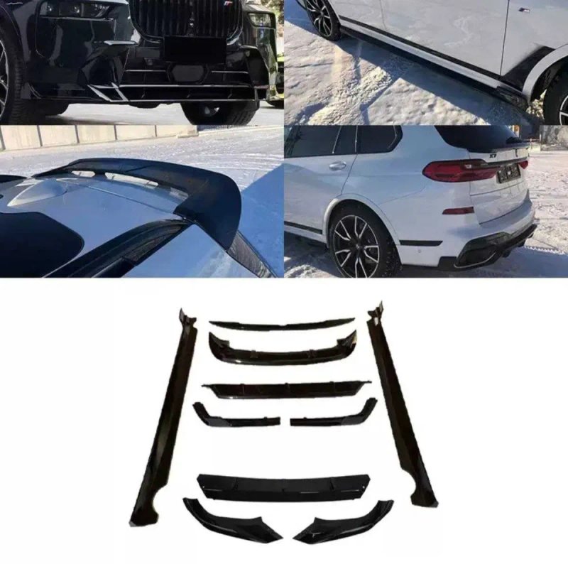 Обвіс для BMW X7 G07 диффузор спойлер пороги лезвия сплиттер БМВ Х7 Г07 — фото 2