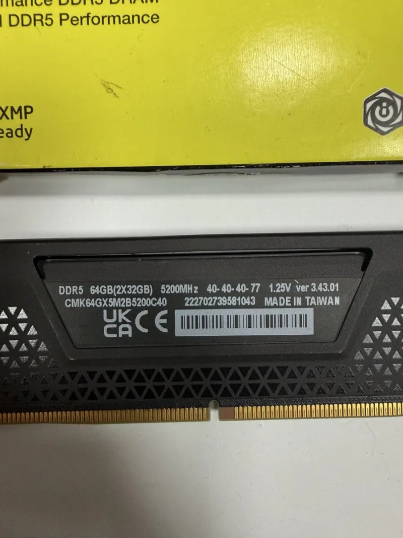 Оперативна пам’ять Corsair Vengeance 32Gb DDR5 5200MHz — фото 3