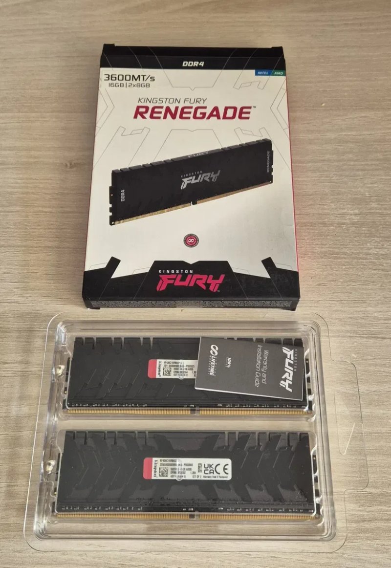 Оперативная память Kingston Fury DDR4-3600 16384MB PC4-28800 (Kit of 2x8192) — фото 2
