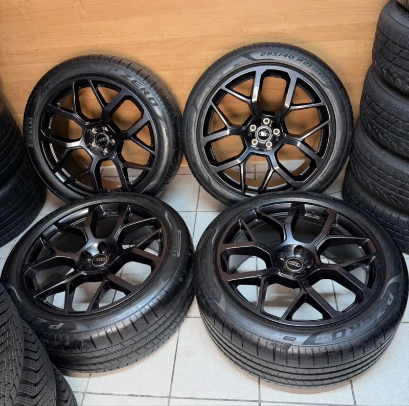 Оригінальні диски Audi SQ7 R21 2025 Q7 Etron A6 Allroad 285/40/21 Pirelli — фото 2