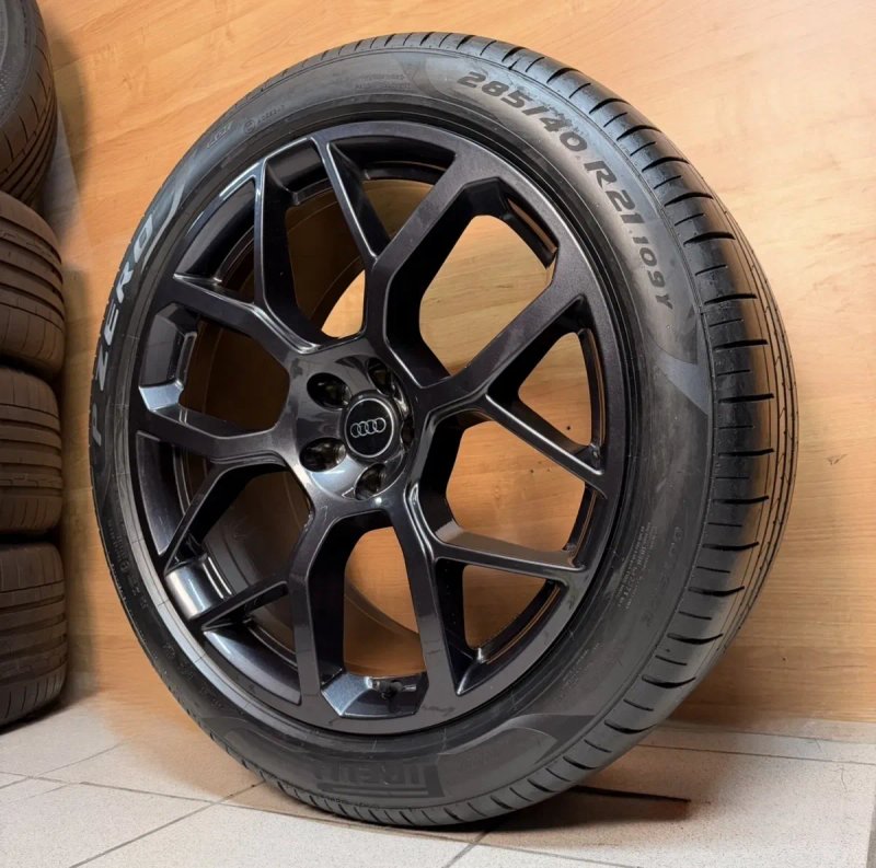 Оригінальні диски Audi SQ7 R21 2025 Q7 Etron A6 Allroad 285/40/21 Pirelli — фото 3