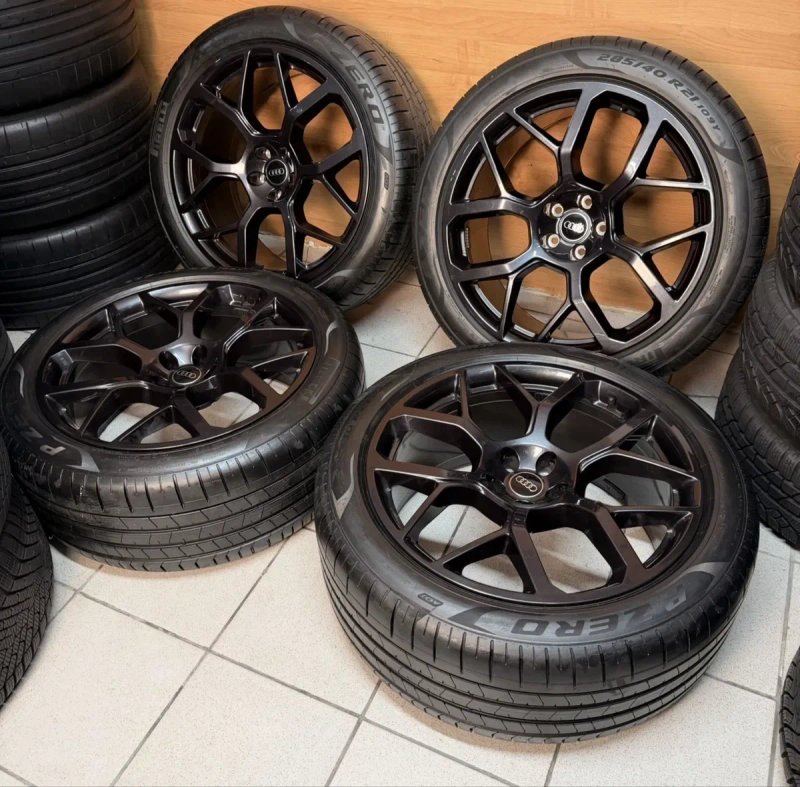 Оригінальні диски Audi SQ7 R21 2025 Q7 Etron A6 Allroad 285/40/21 Pirelli — фото 4