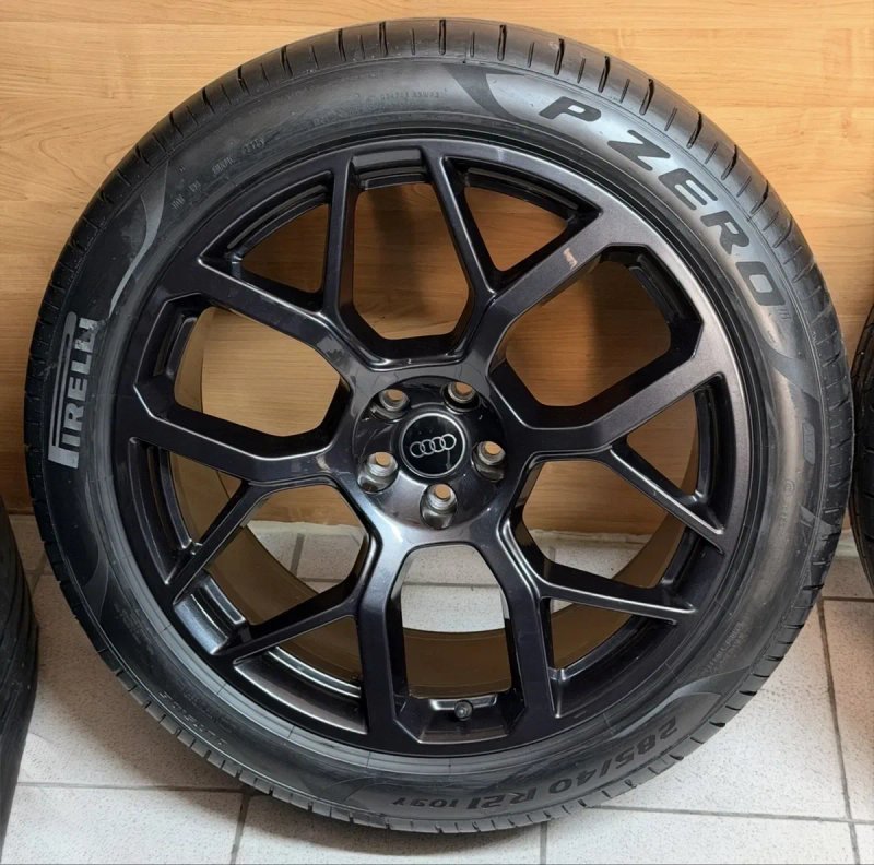Оригінальні диски Audi SQ7 R21 2025 Q7 Etron A6 Allroad 285/40/21 Pirelli — фото 5
