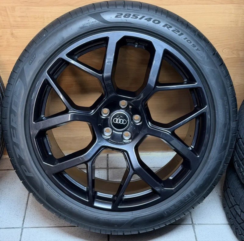 Оригінальні диски Audi SQ7 R21 2025 Q7 Etron A6 Allroad 285/40/21 Pirelli — фото 6