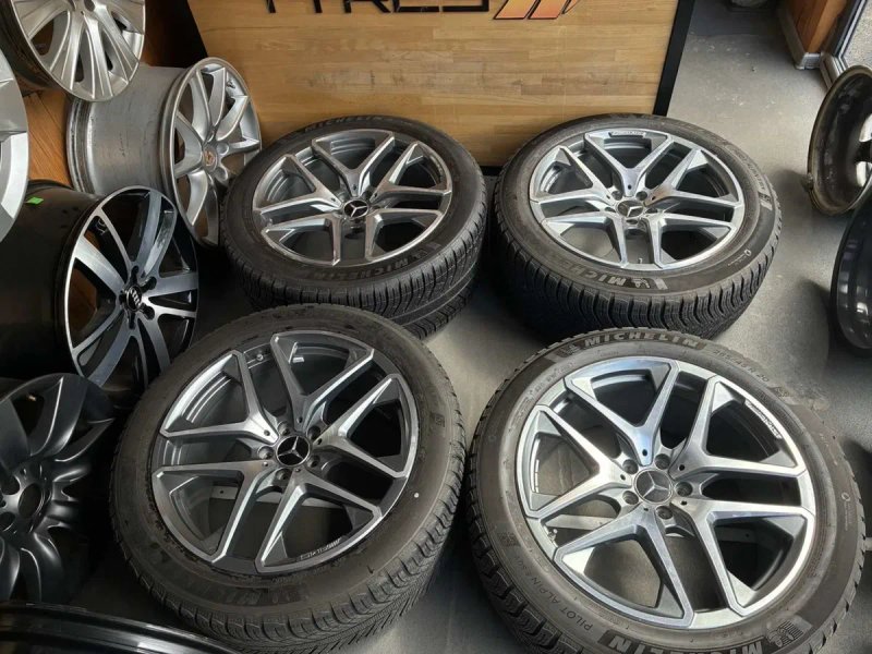 Оригінальні диски R20 AMG на  Mercedes GLC 63 + різноширокі шини 265/45 20 & 295/40 20 Michelin — фото 2