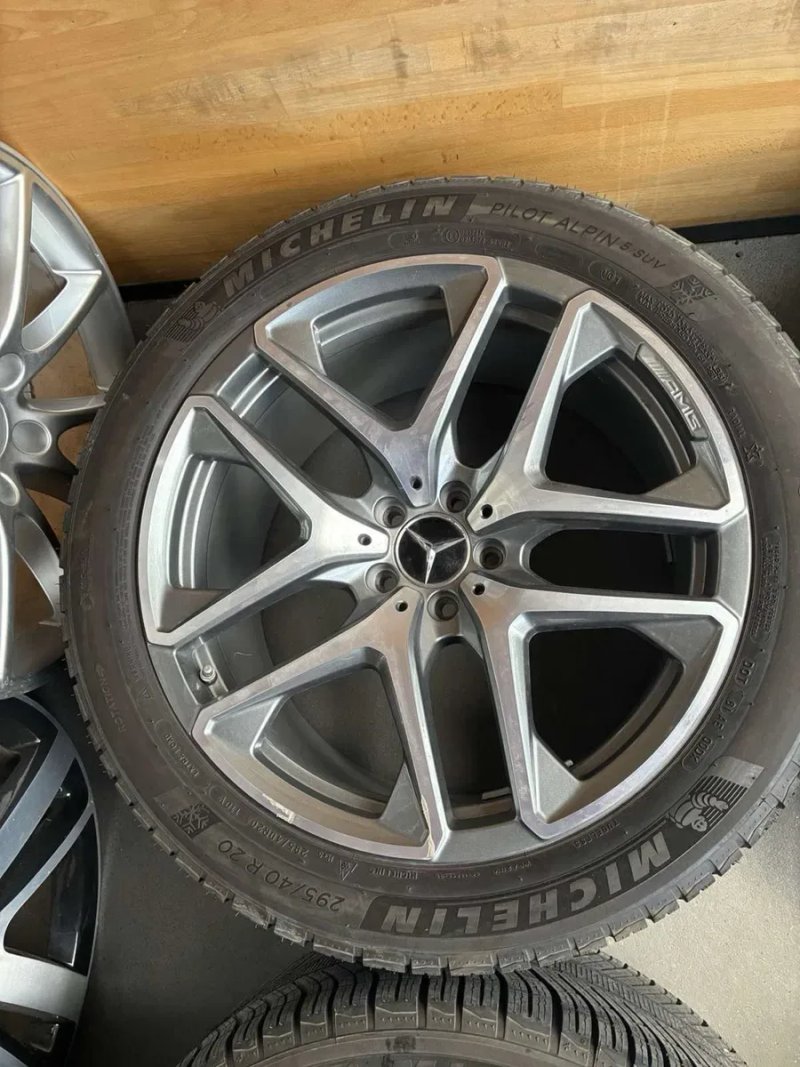 Оригінальні диски R20 AMG на  Mercedes GLC 63 + різноширокі шини 265/45 20 & 295/40 20 Michelin — фото 3