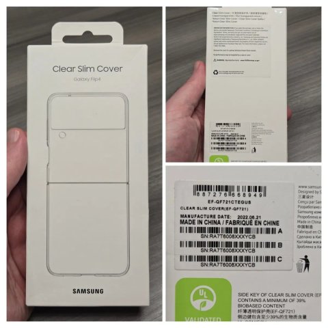 Оригінальний чохол Samsung Galaxy Z Flip 4 Clear Slim Cover Нові