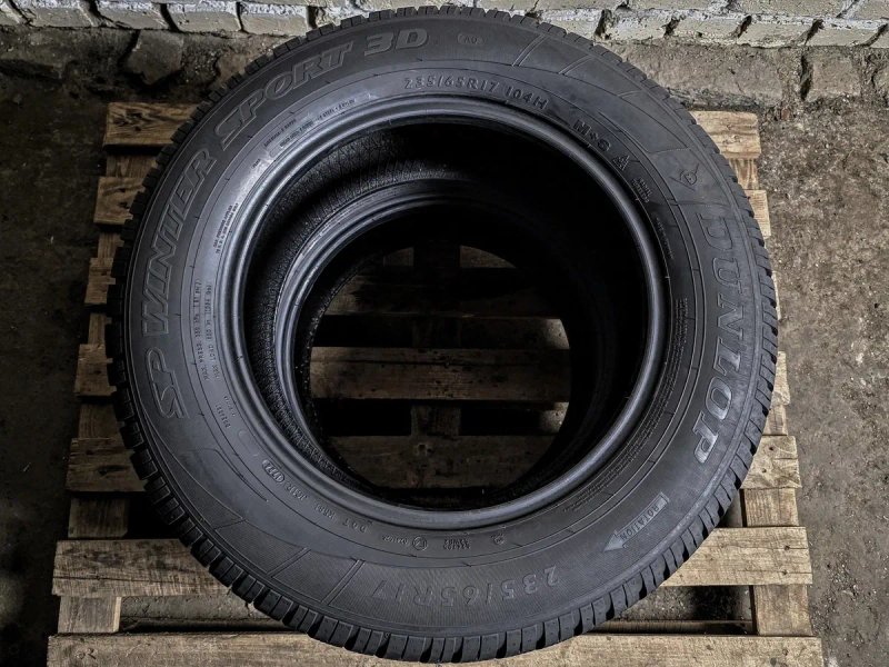Пара 235/65r17 Dunlop | 2024 | 7.5mm | Made in Germany | Преміум зимові шини | 2шт | Ідеальний стан, без пошкоджень, без ремонтів, без дефектів — фото 2
