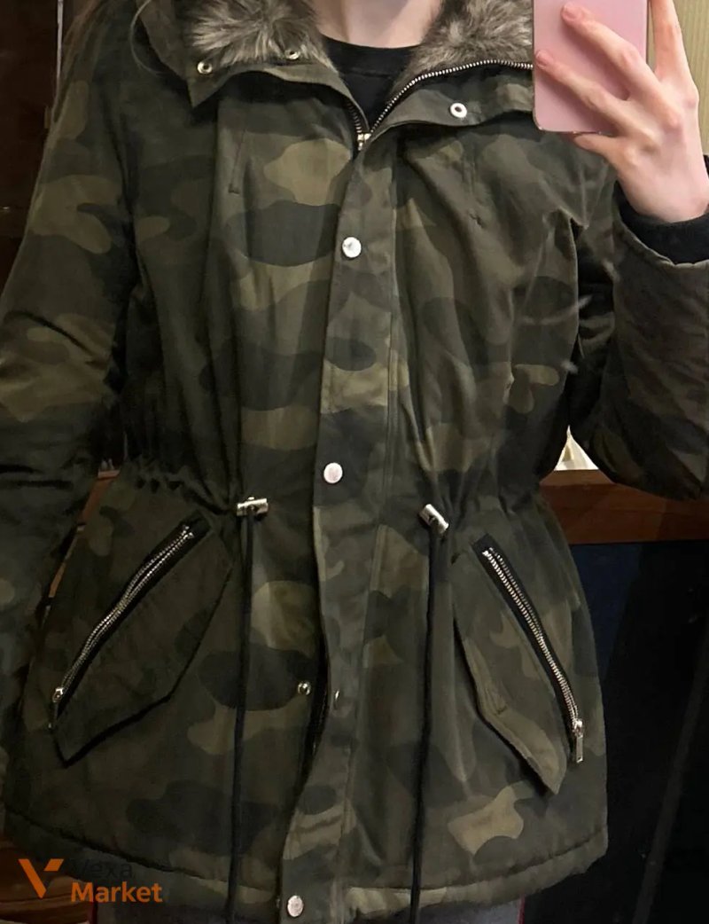 Парка H&M утеплена камуфляжна — фото 6