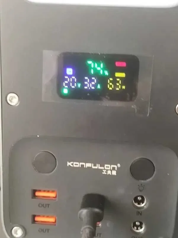 Павербанк 60000mAh 65Вт PD для ноутбука Power Bank 1.87кг Type-C USB быстрая зарядка DC 100Вт резервное питание при отключениях света LED фонарь — фото 3