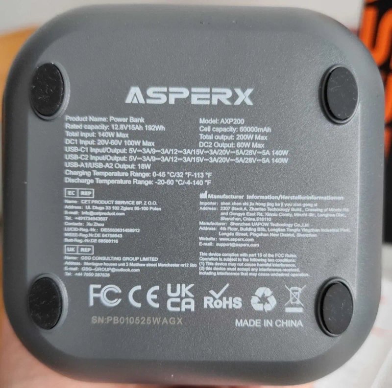 Павербанк 60000mAh CTOLITY Asperx AXP200 200W 192Wh — фото 5