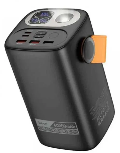 Павербанк для ноутбука Hoco DB160 60000 mAh 100W 3USB/2Type-C Портативний акумулятор Power Bank зі швидкою зарядкою PD100W+QC22.5W та ліхтариком — фото 2