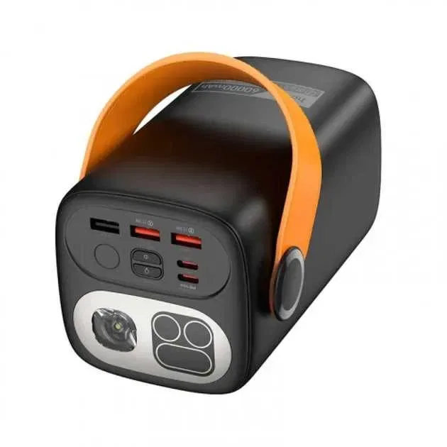 Павербанк для ноутбука Hoco DB160 60000 mAh 100W 3USB/2Type-C Портативний акумулятор Power Bank зі швидкою зарядкою PD100W+QC22.5W та ліхтариком — фото 3
