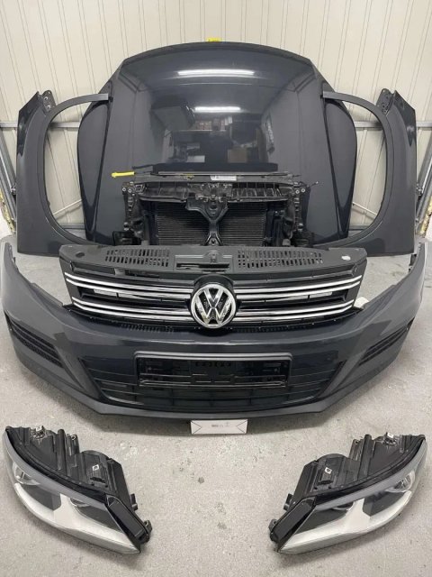 Передок Tiguan 1 рестайл Капот бампер крила фари Київ В колір Оригінал В наявності Розборка Тігуан 1