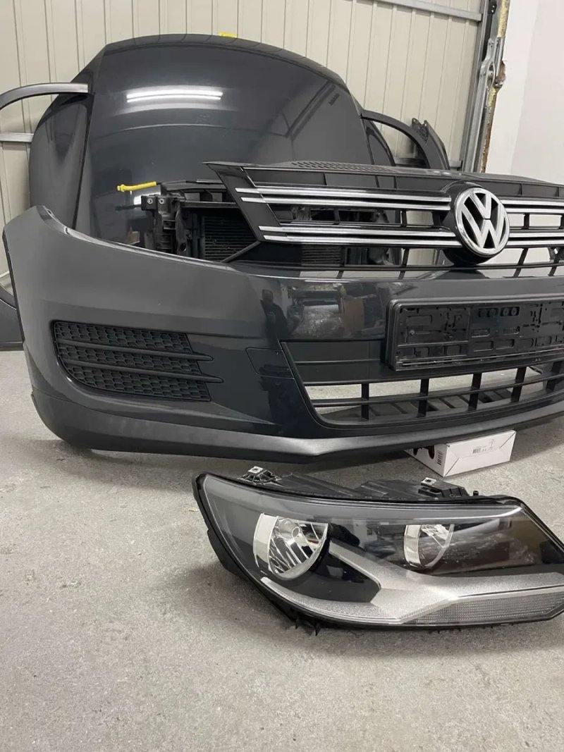 Передок Tiguan 1 рестайл Капот бампер крила фари Київ В колір Оригінал  В наявності  Розборка Тігуан 1 — фото 2