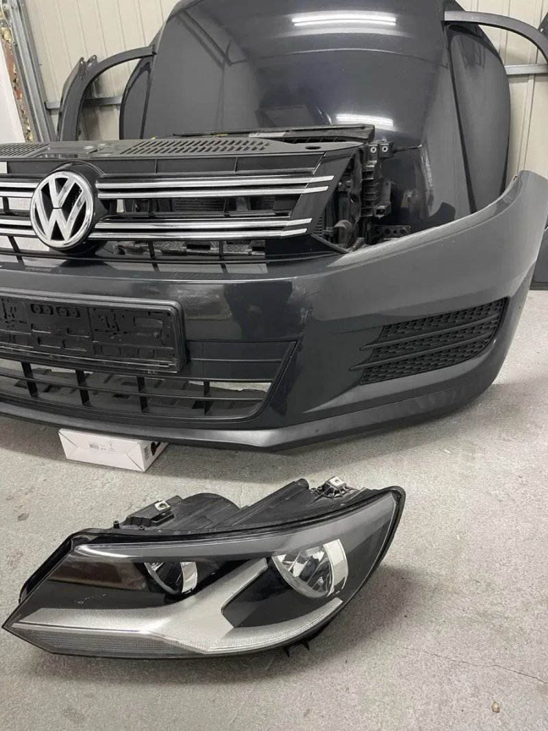 Передок Tiguan 1 рестайл Капот бампер крила фари Київ В колір Оригінал  В наявності  Розборка Тігуан 1 — фото 3