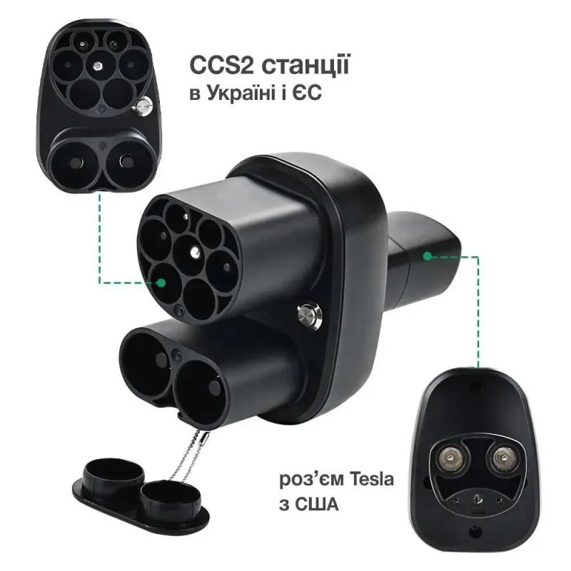 Перехідник адаптер CCS2 -Tesla  CCS2 COMBO+type 2  Type2 -GBT- Tesla