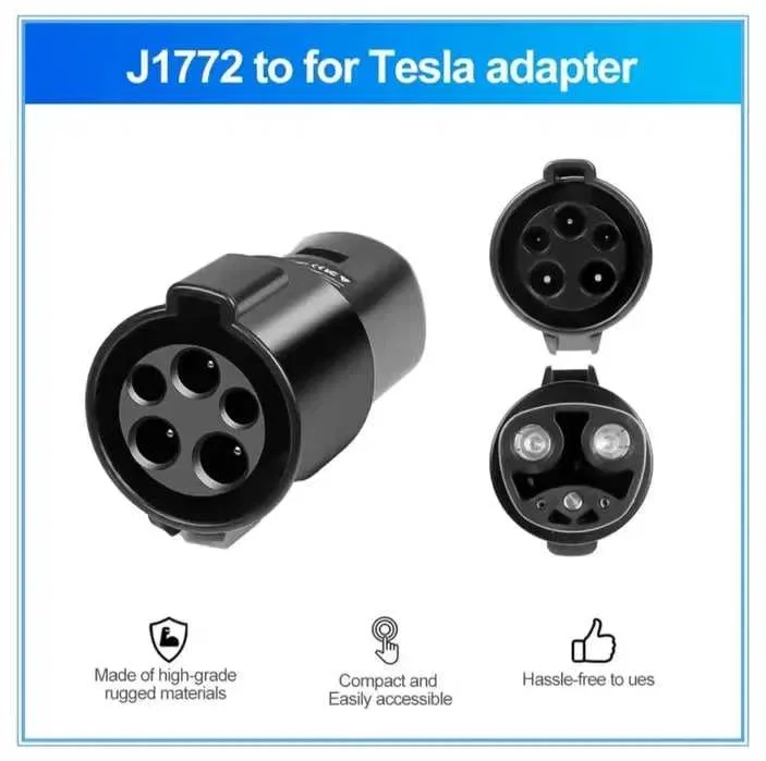 Перехідник адаптер type 1  - Tesla j1772 Тесла Y 3 S X переходник CCS2 CCS1 Tesla type 2 GBT — фото 5