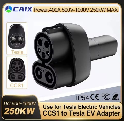Перехідник CCS1 - Tesla DC Fast Charge 250kW 400A Адаптер швидкої зарядки для Tesla Model 3 Y S X USA