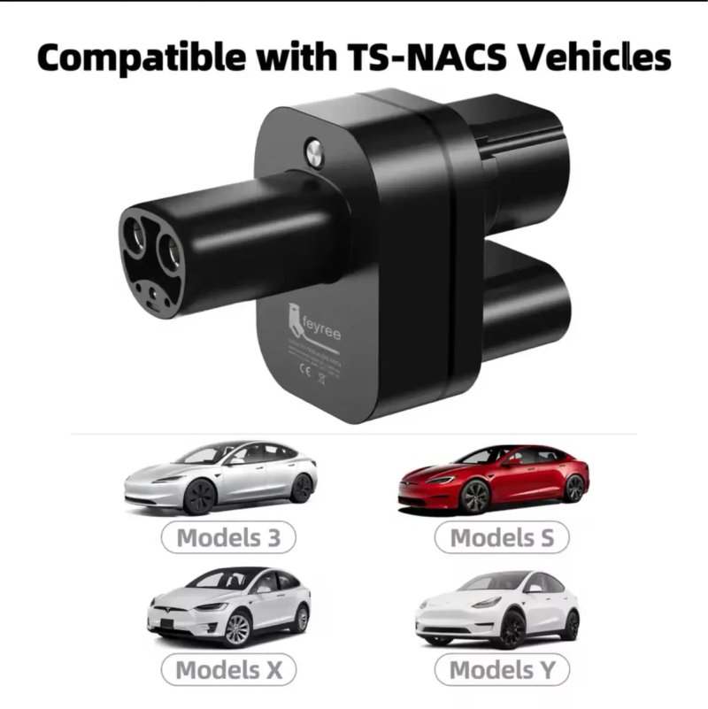 Перехідник CCS2 на Tesla FEYREE NACS AC/DC 250 кВт Type 2 для Tesla Model 3 Y S X адаптер швидкої зарядки CCS Combo 2 — фото 8