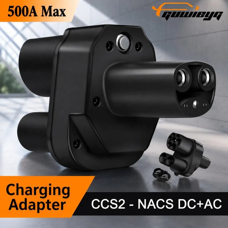 Перехідник TYPE 1 TYPE 2 CCS2 TESLA GBT CCS1 Тесла NACS зарядка guwieyg накс гбт тайп 1 тайп 2 адаптер з блокування зарядний пристрій adapter — фото 7