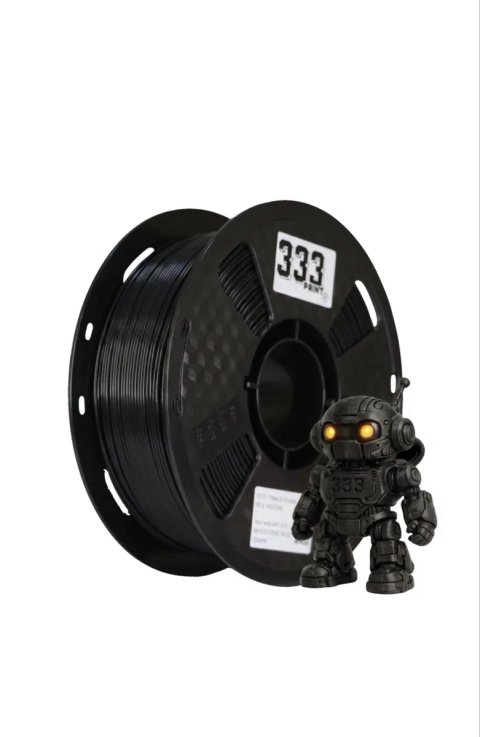 PETG 333print чорний пластик для 3D принтеру 1кг філамент