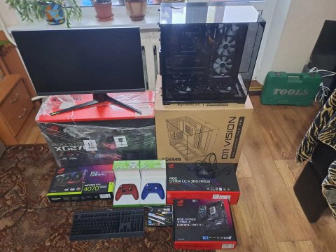 ПК/Asus RS Z790-F/i5 12400F/Asus RS 4070 Super/32GB DDR5 GSkill 7800/Asus RS XG27AQ