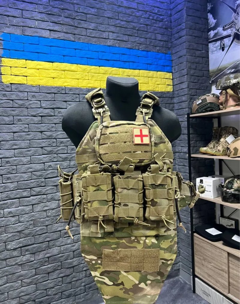 Плитоноска + рпс пояс в зборі 5в1 мультикам, плитоноска и рпс пояс с подсумками — фото 2