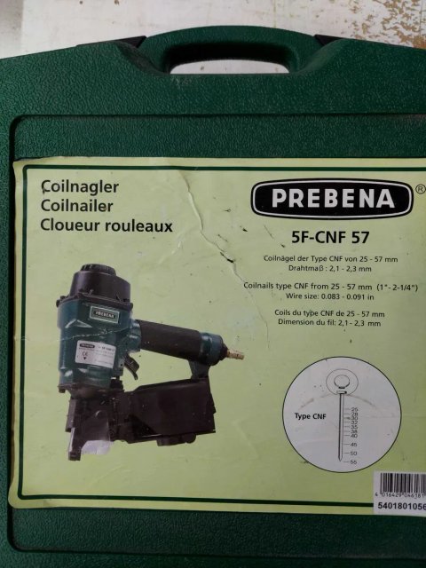 Пневматичний цвяхозабивний пістолет PREBENA 5F-CNF 57
