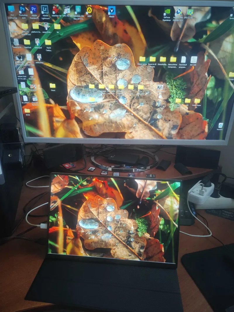 Портативний монітор 14" з динаміками,  1920х1200 IPS, 60 hz + чохол-підставка — фото 6