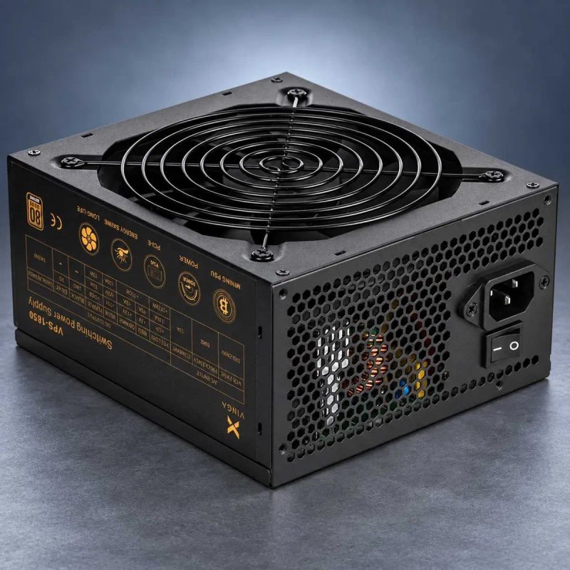 Потужний блок живлення Vinga VPS-1850 1850W - 80 PLUS Bronze - Active PFC - 12×PCI-E, 16 AWG — фото 5